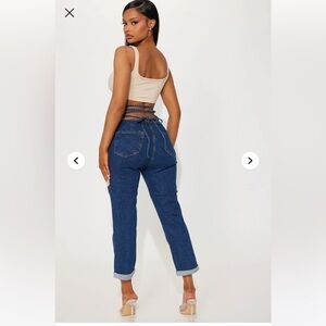 Fashion Nova Crisscross Lace Up Corset Jeans 15 NWT Sexy Club
